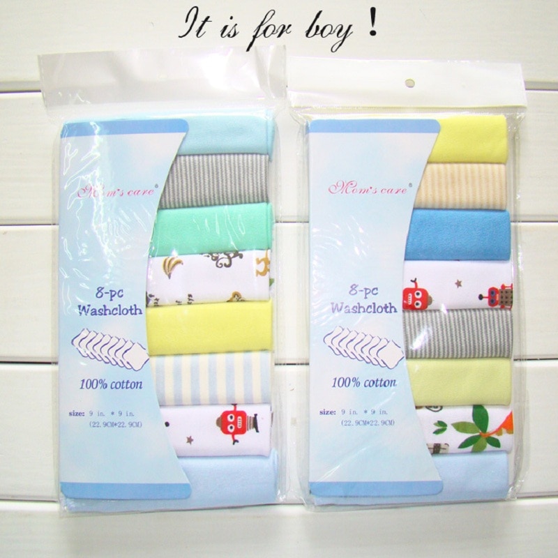 Baby Towels Newborn Washcloth (Set of 8)